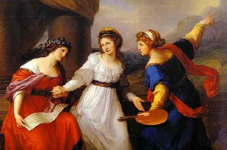 Angelica Kauffmann arts of Music and Painting oil painting picture